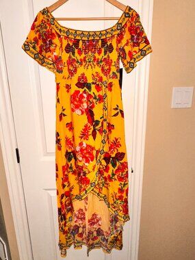 Lulus High-Low Wrap Front Style Dress - Size Small